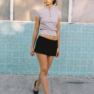 NWT Geel Aria mini skirt skort in black